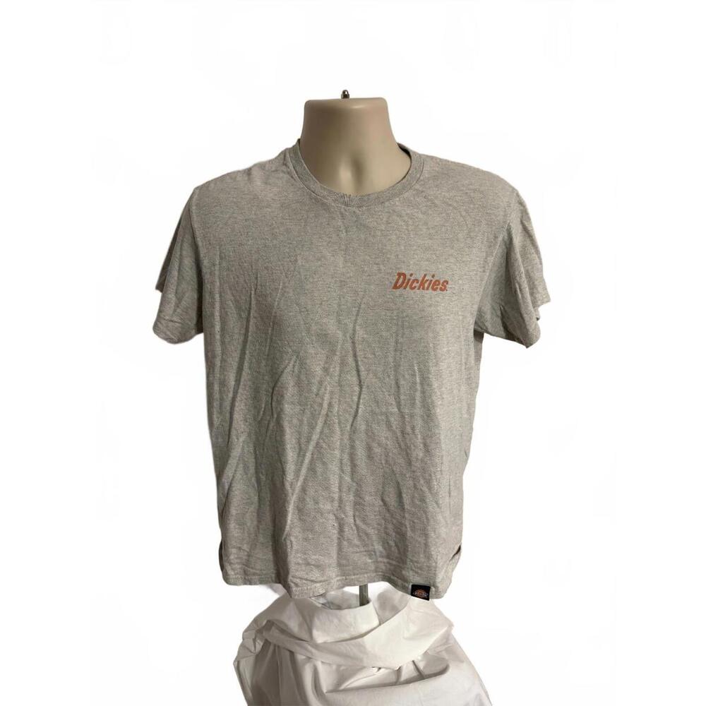 DICKIES MENS T SHIRT SIZE MEDIUM GRAY SHORT‎ SLEEVE